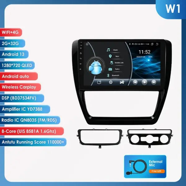 Android Screen for Volkswagen VW Jetta 6 2011 - 2018 Stereo Car Radio Video Players Wireless Carplay 2 Din GPS DSP 7862