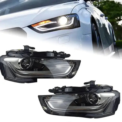 Audi A4 LED Headlight 2013-2016 Headlights A4L DRL Turn Signal High Beam Angel Eye Automotive