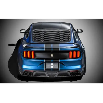 Auto Rear Window Louver for Ford Mustang 2015 - 2023 Windshield Sun Shade Cover Vent GT Lambo Style (Glossy Carbon Fiber)