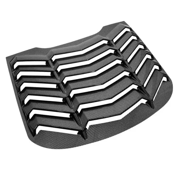 Auto Rear Window Louver for Ford Mustang 2015 - 2023 Windshield Sun Shade Cover Vent GT Lambo Style (Glossy Carbon Fiber)