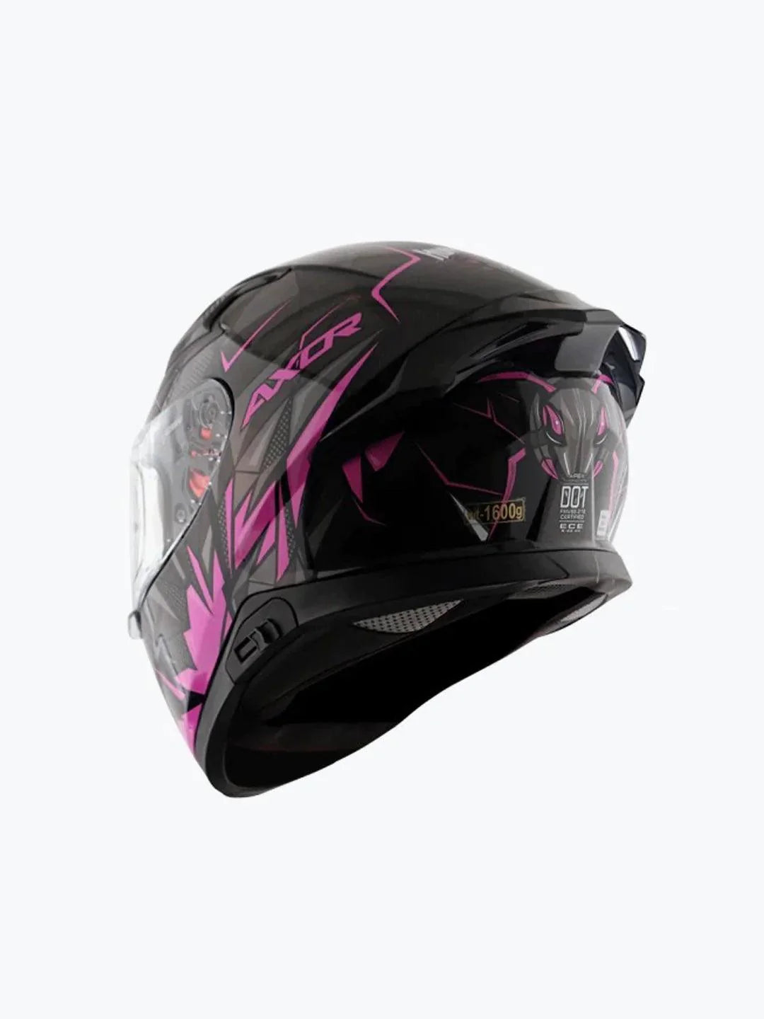 Axor Apex Hunter Gloss Black Pink Helmet L