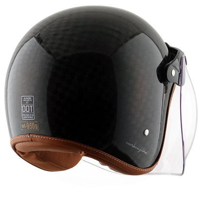 Axor Jet Carbon Big Checks helmet with bubble visor