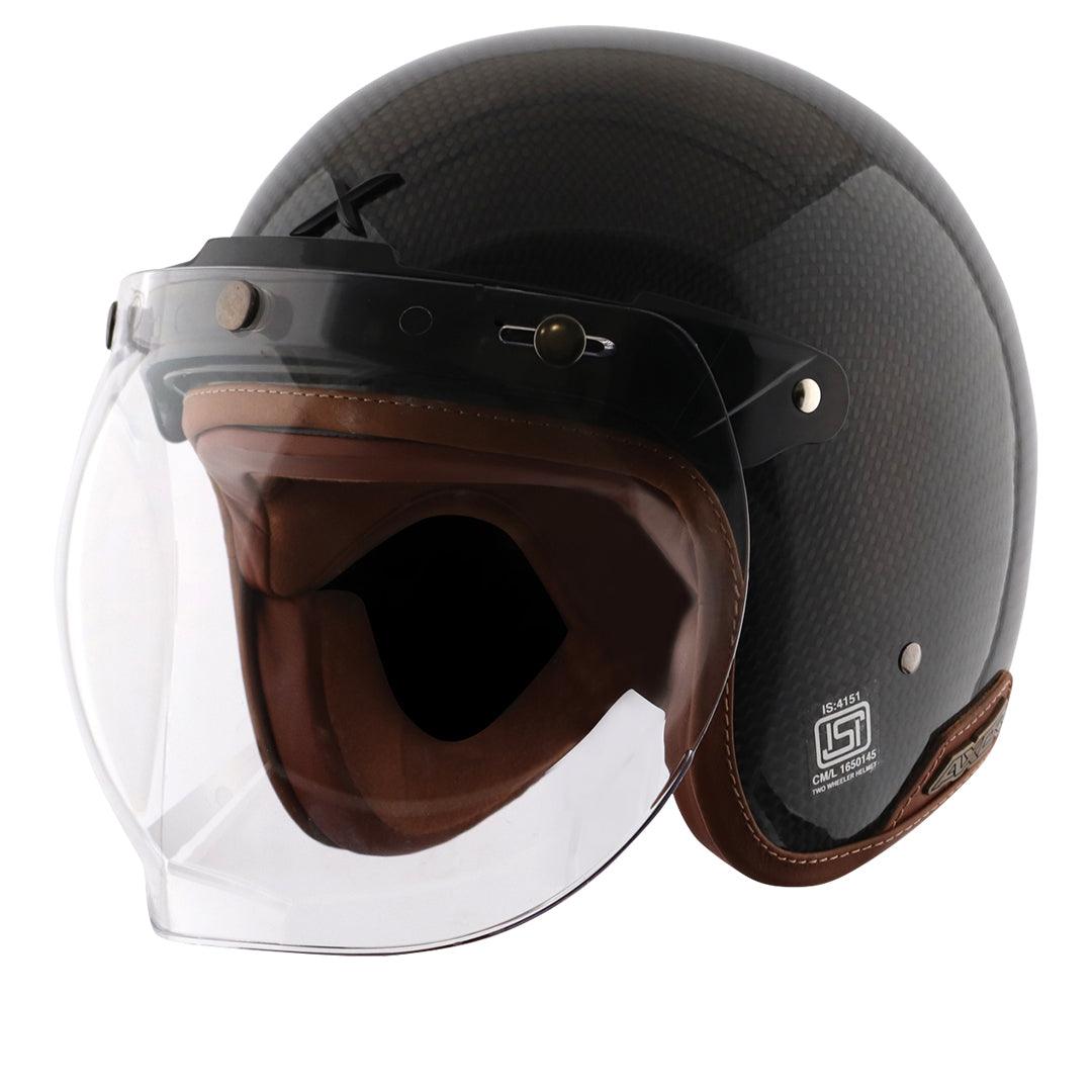 Axor Jet Carbon Small Checks helmet with Bubble Visor