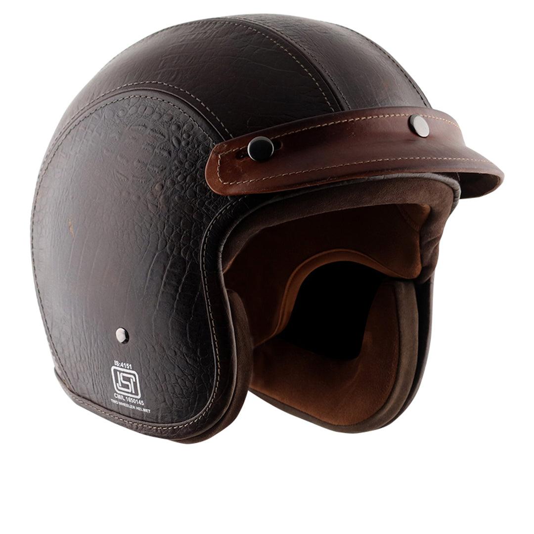 Axor Retro Jet Leather Helmet