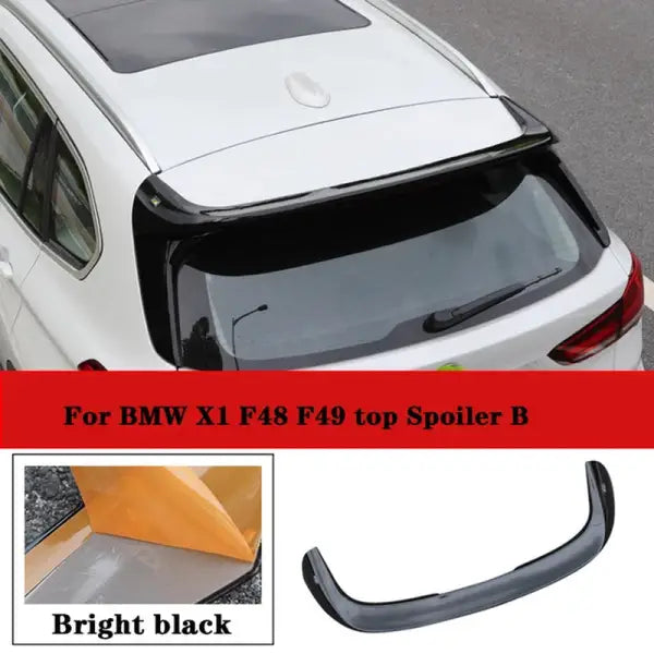 For BMW X1 Body Kit BMW F48 F49 Spoiler Front Lip Side Skirt Diffuser Fender Rearview Mirror Cover Modification Black BODY Samurai