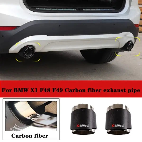 For BMW X1 Body Kit BMW F48 F49 Spoiler Front Lip Side Skirt Diffuser Fender Rearview Mirror Cover Modification Black BODY Samurai