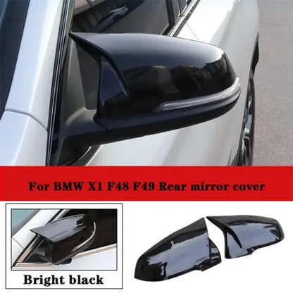 For BMW X1 Body Kit BMW F48 F49 Spoiler Front Lip Side Skirt Diffuser Fender Rearview Mirror Cover Modification Black BODY Samurai