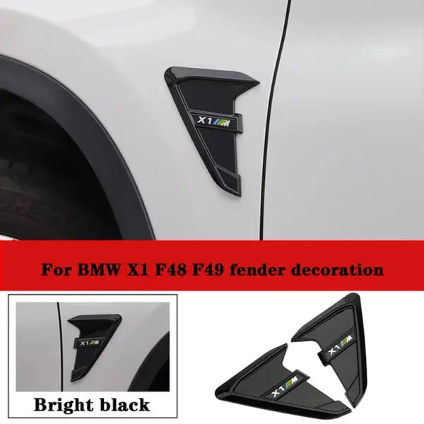 For BMW X1 Body Kit BMW F48 F49 Spoiler Front Lip Side Skirt Diffuser Fender Rearview Mirror Cover Modification Black BODY Samurai