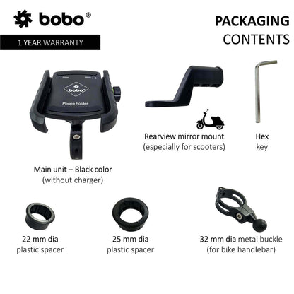 BOBO BM4 Jaw-Grip Bike / Cycle Phone Holder Motorcycle Mobile Mount