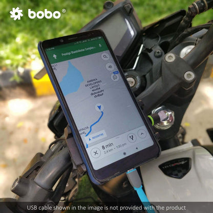 Bobo Claw Grip Aluminium Bike Phone Holder (with 2.5A USB charger) Motorcycle Mobile Mount