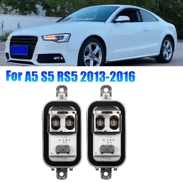 Car Craft Compatible With Audi A5 S5 Rs5 2013-2015 Headlight Drl Daytime Running Light Led Light Angel Eyes Control Unit Turn Signal Cornering Indicator Light Module 1305715178 Xenon