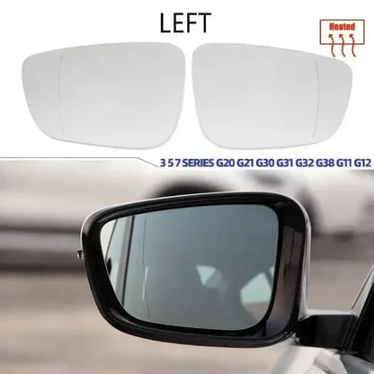 Car Craft Compatible With Bmw 3 Series G20 2019-2024 5 Series G30 2018-2024 6 Series G32 Gt 2018-2024 7 Series G12 2016-2023 Door Side View Heated Wing Mirror Glass 51167445413 Left