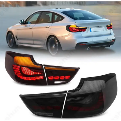 Car Craft Compatible With Bmw 3 Series Gt F34 2012-2019 Tail Lamp Light Taillight Taillamp Gtr Dragon Style Smoke