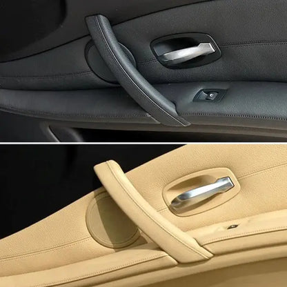 Car Craft Compatible With Bmw 5 Series E60 E61 2006-2010 Front Left Pessender Side Inner Door Pull Handle Assembly 51416983669 Beige