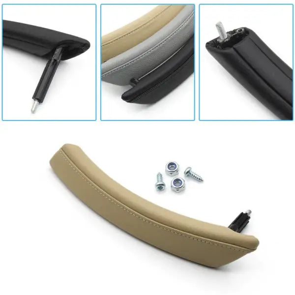 Car Craft Compatible With Bmw 5 Series E60 E61 2006-2010 Front Left Pessender Side Inner Door Pull Handle Assembly 51416983669 Beige