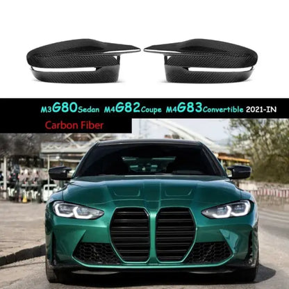 Car Craft Compatible With Bmw M2 G87 2023+ M3 G80 2021+ M4 G82 2021+ G82 G83 G42 G46 Real Carbon Fiber Mirror Cover