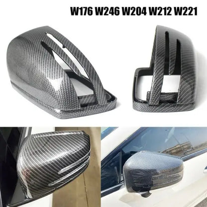 Car Craft Compatible With Mercedes B A Class W176 13-18 W246 12-18 C Class W204 08-14 E Class W212 10-15 S Class W221 09-13 Gla Cla W117 W156 14-18 Rear View Side Mirror Covers Real Carbon Fiber A