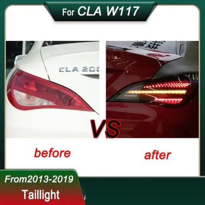 Car Craft Compatible With Mercedes Benz Cla W117 2014-2019 Tail Lamp Light Taillight Taillamp Led Style For Xenon Light Smoke