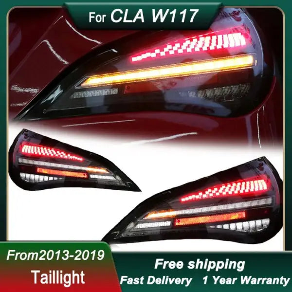 Car Craft Compatible With Mercedes Benz Cla W117 2014-2019 Tail Lamp Light Taillight Taillamp Led Style For Xenon Light Smoke