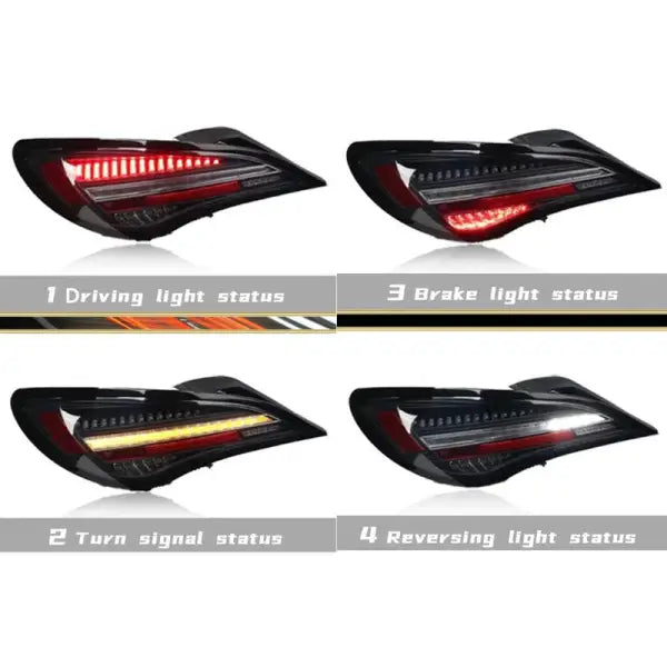 Car Craft Compatible With Mercedes Benz Cla W117 2014-2019 Tail Lamp Light Taillight Taillamp Led Style For Xenon Light Smoke