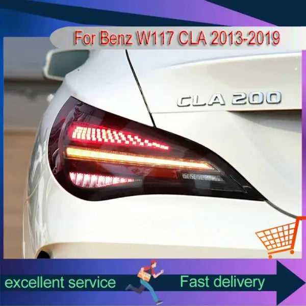 Car Craft Compatible With Mercedes Benz Cla W117 2014-2019 Tail Lamp Light Taillight Taillamp Led Style For Xenon Light Smoke