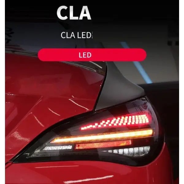 Car Craft Compatible With Mercedes Benz Cla W117 2014-2019 Tail Lamp Light Taillight Taillamp Led Style For Xenon Light Smoke