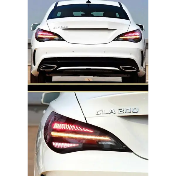 Car Craft Compatible With Mercedes Benz Cla W117 2014-2019 Tail Lamp Light Taillight Taillamp Led Style For Xenon Light Smoke