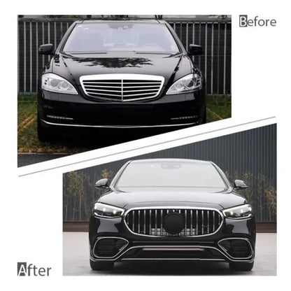 Car Craft Compatible With Mercedes Benz S Class W221 2006-2013 Upgrade Facelift Bodykit To W223 2023 Amg Sports S63 S65 Style Bumper Headlight Taillight Skirts Exhaust Tips Hood