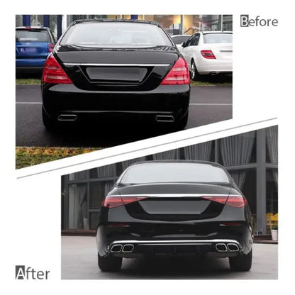 Car Craft Compatible With Mercedes Benz S Class W221 2006-2013 Upgrade Facelift Bodykit To W223 2023 Amg Sports S63 S65 Style Bumper Headlight Taillight Skirts Exhaust Tips Hood