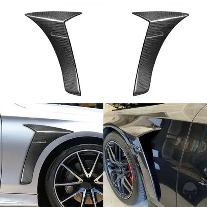 Car Craft Compatible With Mercedes Benz S Class W222 2014-2020 Brabus S63 S65 B700 Carbon Fiber Look Material Body Kit Front Lip Spoiler Exhaust Tip Fender Vent Diffuser Splitter