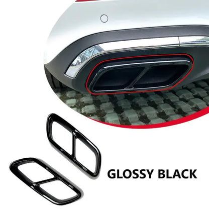 Car Craft Compatible With Mercedes C Class W206 2022+ Exhaust Pipe Tip Cover Muffler Zst-278 Gb Glossy Black