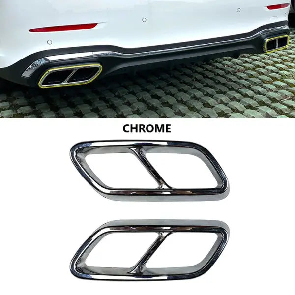 Car Craft Compatible With Mercedes C Class W206 2022+ Exhaust Pipe Tip Cover Muffler Zst-278 Ch Chrome