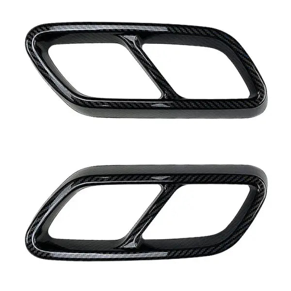 Car Craft Compatible With Mercedes C Class W206 2022+ Exhaust Pipe Tip Cover Muffler Zst-278 Cf Carbon Fiber Look