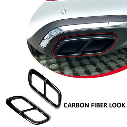 Car Craft Compatible With Mercedes C Class W206 2022+ Exhaust Pipe Tip Cover Muffler Zst-278 Cf Carbon Fiber Look