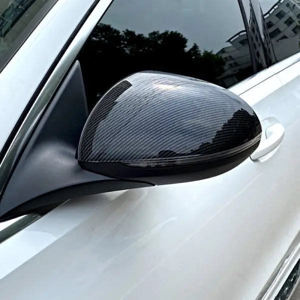 Car Craft Compatible With Mercedes C Class W206 2022+ Rear View Side Mirror Cover Zst-267 Cf Carbon Fiber Look