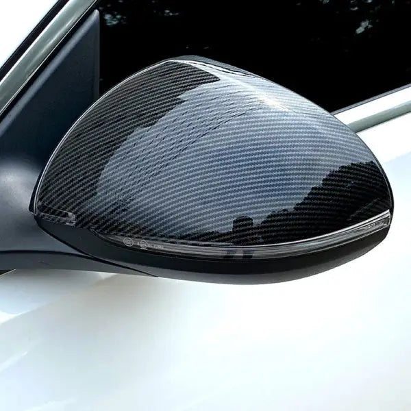 Car Craft Compatible With Mercedes C Class W206 2022+ Rear View Side Mirror Cover Zst-267 Cf Carbon Fiber Look