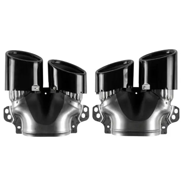 Car Craft Compatible With Mercedes Glb X247 2020+ Glb35 Glb45 Amg Rear Bumper Turbo Muffler Dual Exhaust Tips Pipe Zst Black