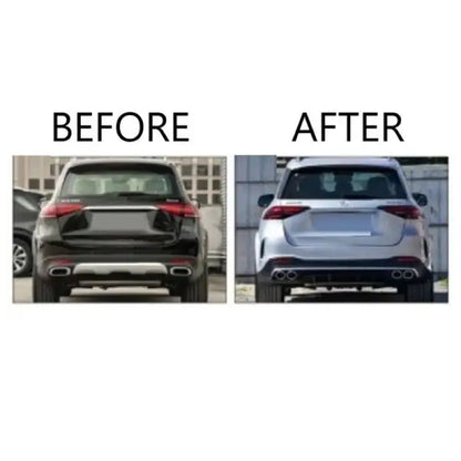 Car Craft Compatible With Mercedes Gle W167 2019-2024 Upgrade Facelift Bodykit To Gle53 Amg Style Bumper Black Exhaust Tips And Trim