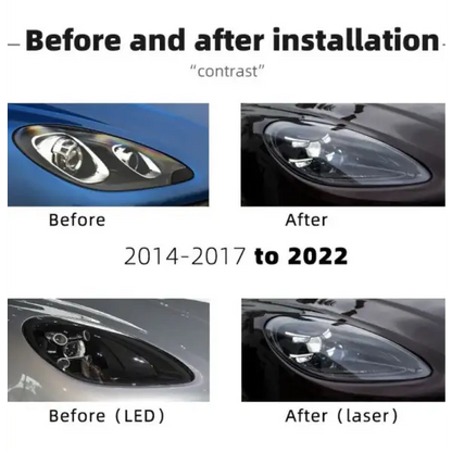 Car Craft Compatible With Porsche Macan 95a 95b 2014-2022 Upgarde To 2023 Led Laser Headlight Headlamp Head Light Lamp Without Afs