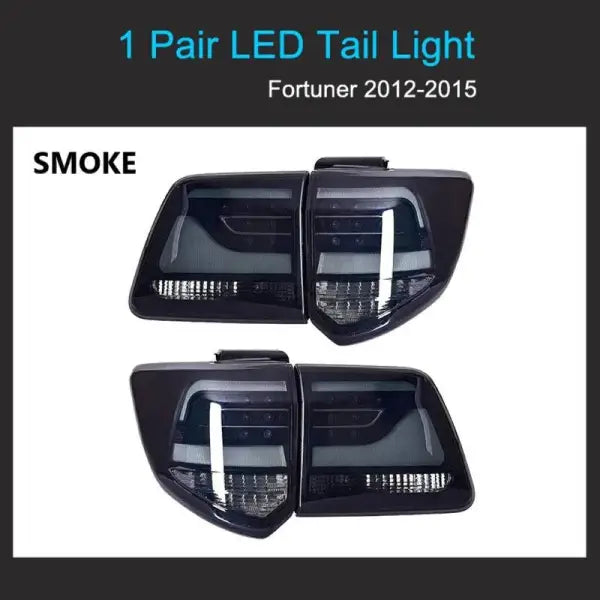 Car Craft Compatible With Toyota Fortuner 2012-2015 Rear Tail Light Taillight Tail Lamp Benz Style Smoke