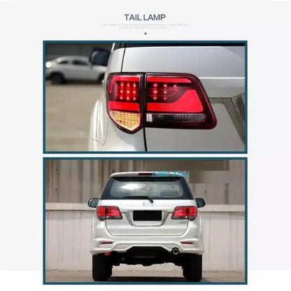 Car Craft Compatible With Toyota Fortuner 2012-2015 Rear Tail Light Taillight Tail Lamp Benz Style Smoke