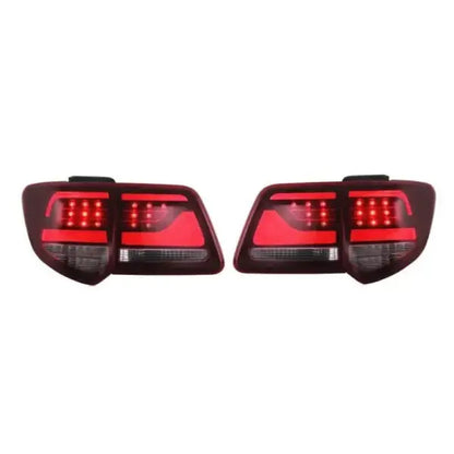 Car Craft Compatible With Toyota Fortuner 2012-2015 Rear Tail Light Taillight Tail Lamp Benz Style Red