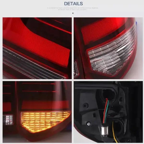 Car Craft Compatible With Toyota Fortuner 2012-2015 Rear Tail Light Taillight Tail Lamp Benz Style Red