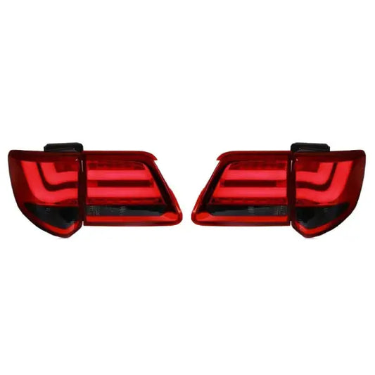 Car Craft Compatible With Toyota Fortuner 2012-2015 Rear Tail Light Taillight Tail Lamp Bm Style Red Smoke