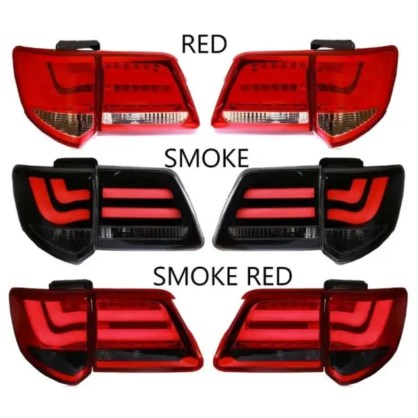 Car Craft Compatible With Toyota Fortuner 2012-2015 Rear Tail Light Taillight Tail Lamp Bm Style Smoke