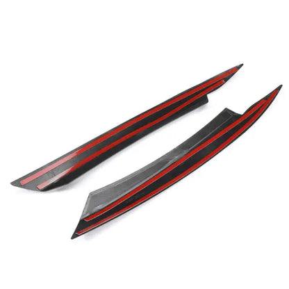 Car Craft Compatible With Volkswagen Passat B7 2011-2014 Front Headlight Eyebrow Lip Splitter Skirts Flag Zst-141 Gb Glossy Black