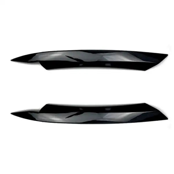 Car Craft Compatible With Volkswagen Passat B7 2011-2014 Front Headlight Eyebrow Lip Splitter Skirts Flag Zst-141 Gb Glossy Black