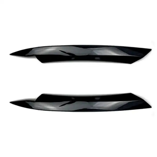 Car Craft Compatible With Volkswagen Passat B7 2011-2014 Front Headlight Eyebrow Lip Splitter Skirts Flag Zst-141 Gb Glossy Black