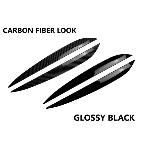 Car Craft Compatible With Volkswagen Touareg 2010-2018 Front Headlight Eyebrow Lip Splitter Skirts Flag Zst-246 Cf Carbon Fiber Look