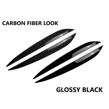 Car Craft Compatible With Volkswagen Touareg 2010-2018 Front Headlight Eyebrow Lip Splitter Skirts Flag Zst-246 Cf Carbon Fiber Look